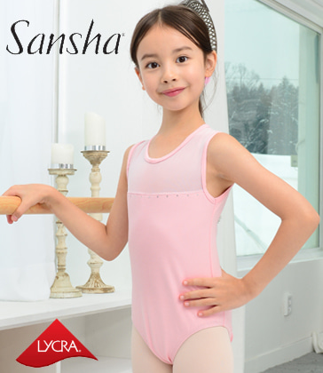 [Sansha(산샤)] Sleeveless Leo Y2538C(Pale Pink)